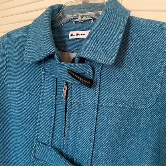 Ben Sherman Blue Wool Blend Coat Size S - Picture 3 of 16